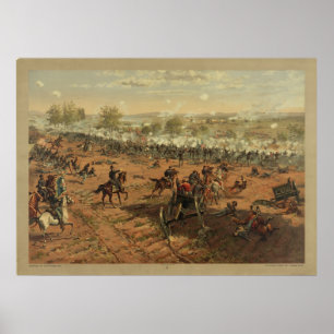 Póster Hancock em Gettysburg por Thure de Thulstrup