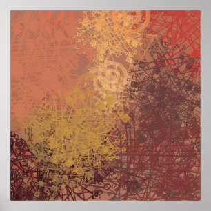 Poster Hand made art. Colorful texture. Modern artwork. S