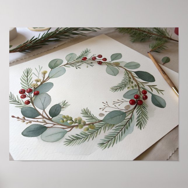 Poster Hand-Painted Botanical (Frente)