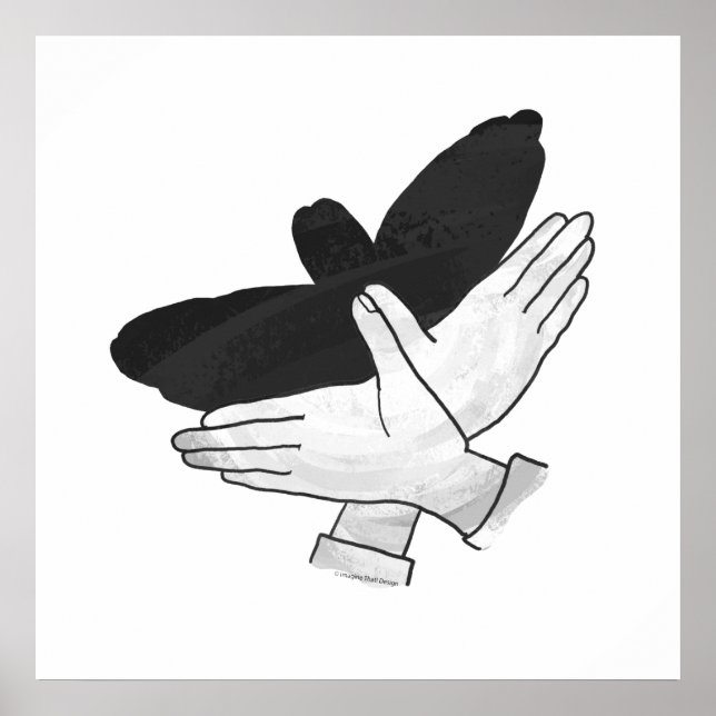 Poster Hand Silhouette Eagle (Frente)