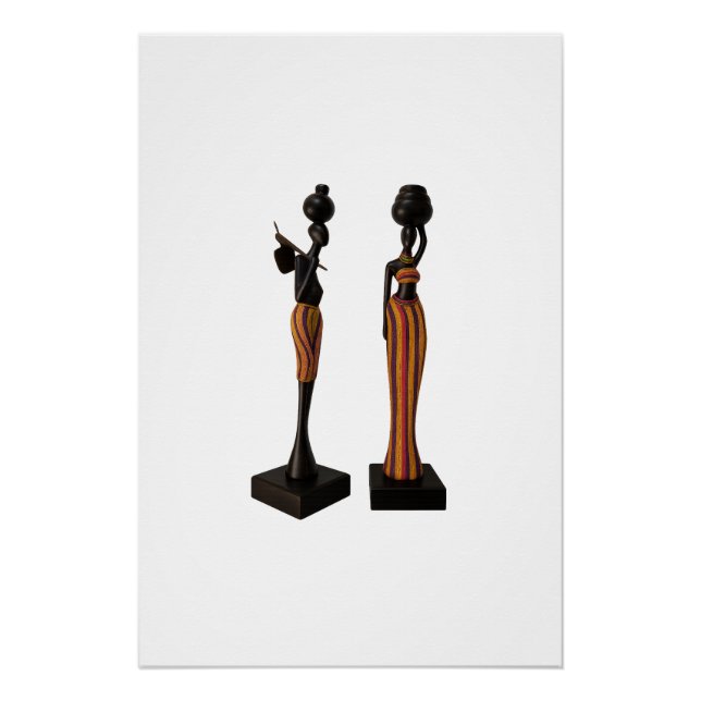 Póster Handcrafted African Figurines Wall Art (Frente)