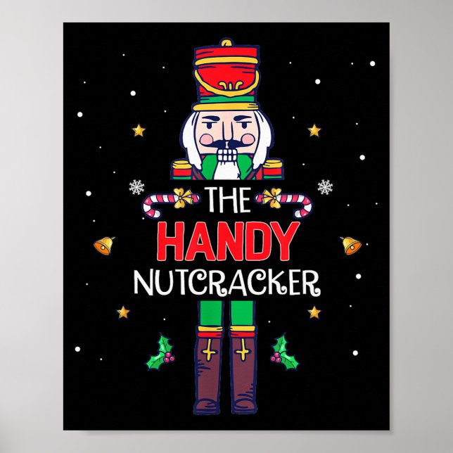 Poster Handy Nutcracker Funny Christmas Family Matching O (Frente)