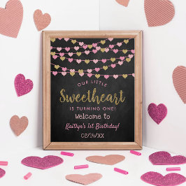 Poster Hang Love Hearts Sweetheart Birthday Welcome