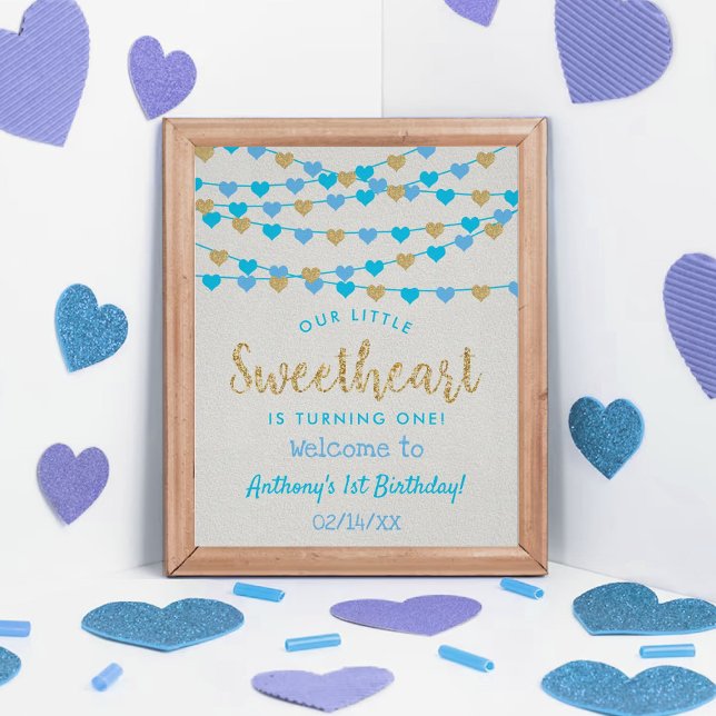 Poster Hang Love Hearts Sweetheart Birthday Welcome (Criador carregado)