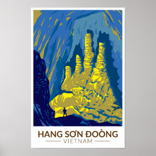 Poster Hang Son Doong Cave Vietnam Viagem Art Vintage