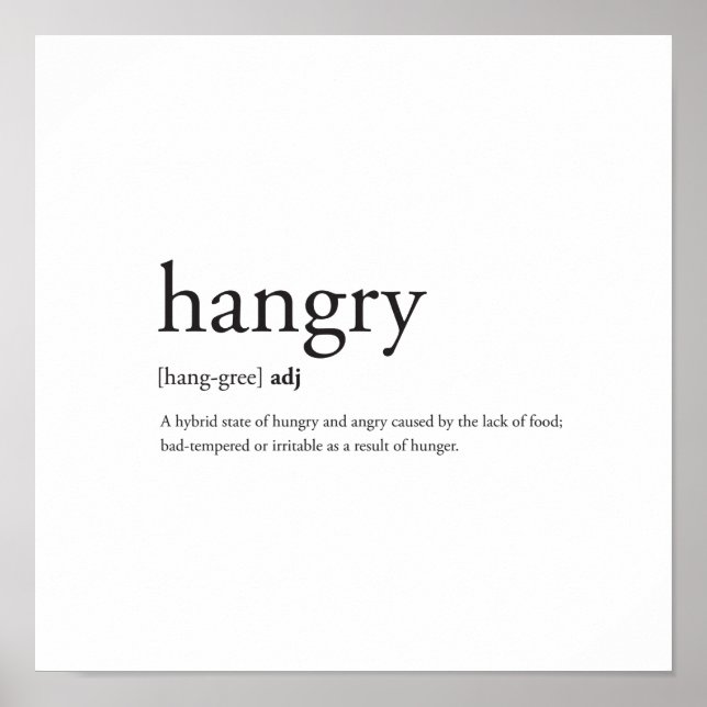 Poster Hangry (Frente)