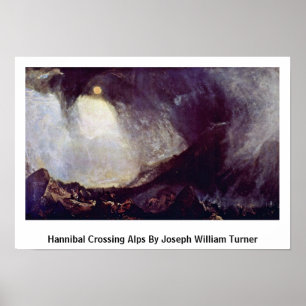 Poster Hannibal Atravessando Alpes Por Joseph William Tur