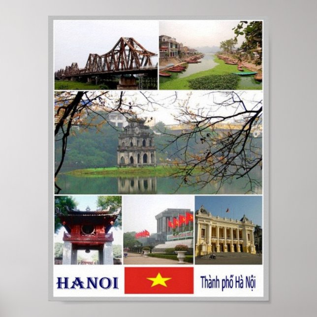 Poster Hanói - Mosaico - Vietname - (Frente)
