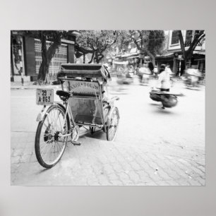 Poster Hanoi Vietnam, Ciclo em Old Hanoi