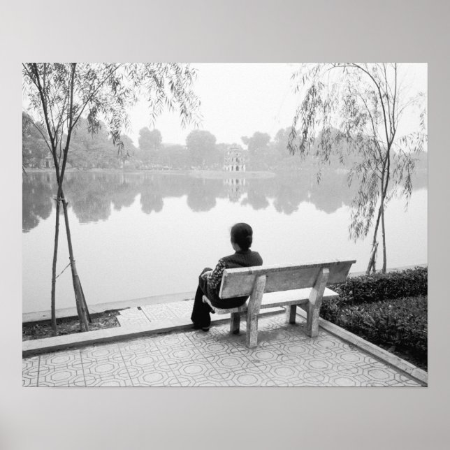 Poster Hanoi Vietnam, Vista do Lago Kiem Hoan (NR) (Frente)