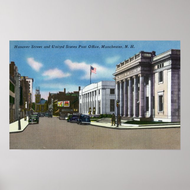 Póster Hanover Street View do Gabinete de Posto (Frente)