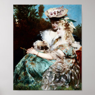 Poster Hans Makart, A carta de amor (1875)