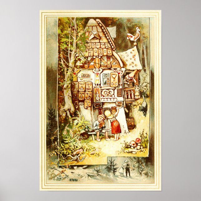 Poster Hansel e Gretel na cochonete Gingerbird (Frente)