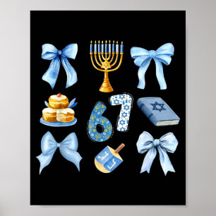 Poster Hanukkah 67 Seis Sete Menina Crianças 67 Meme Coqu