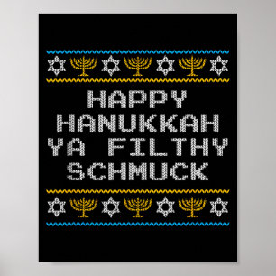 Poster Hanukkah Judaico Divertido Amigo Imundo