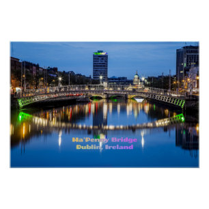 Póster Ha'Penny Bridge, Dublin, Irlanda