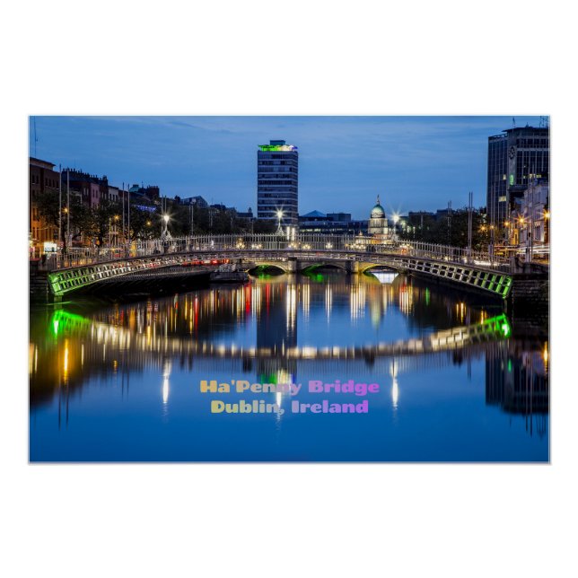 Póster Ha'Penny Bridge, Dublin, Irlanda (Frente)