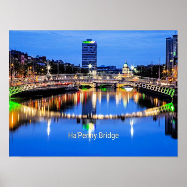 Poster Ha'Penny Bridge, Dublin, Irlanda (Frente)
