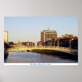 Póster Ha'penny Bridge Dublin Irlanda