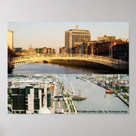 Poster Ha'penny Bridge, Irish Financial Center Dublin