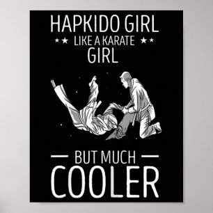 Poster Hapkido Joga Como Uma Garota Karate Garota Marcial