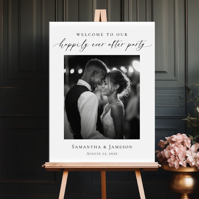 Poster Happily Ever After Photo Welcome wedding (Criador carregado)