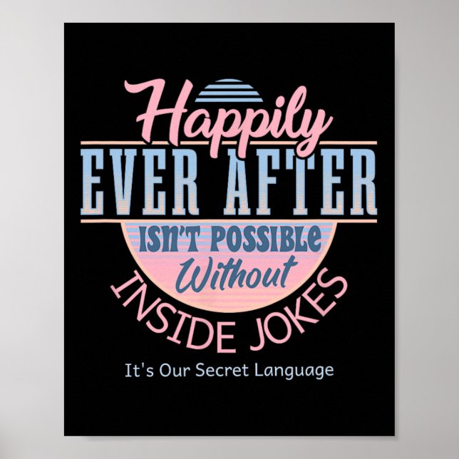Poster Happily Ever After With Inside Jokes Unusual Valen (Frente)