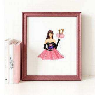 Poster Happy 17th birthday 