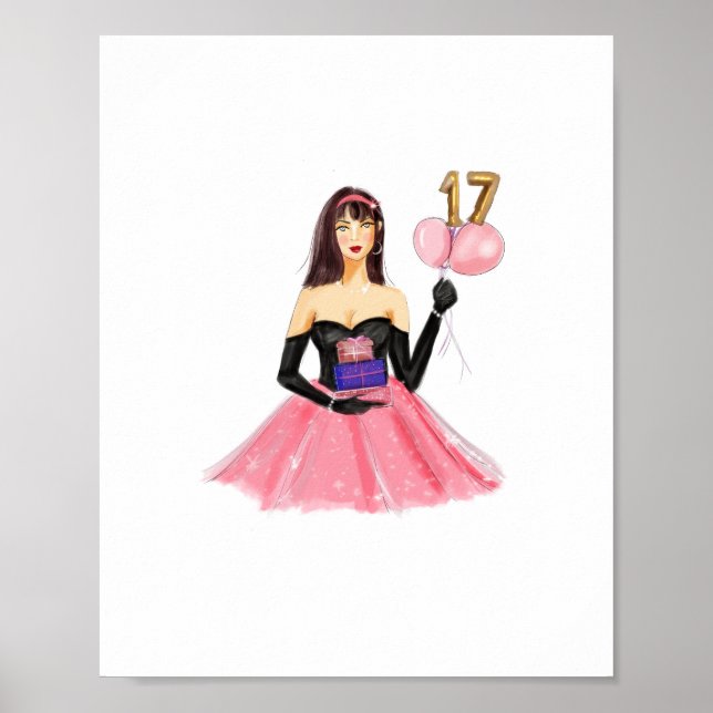 Poster Happy 17th birthday  (Frente)