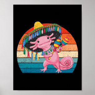 Poster Happy 5 De Mayo Axolotl Sombrero Cinco De Mayo Gir