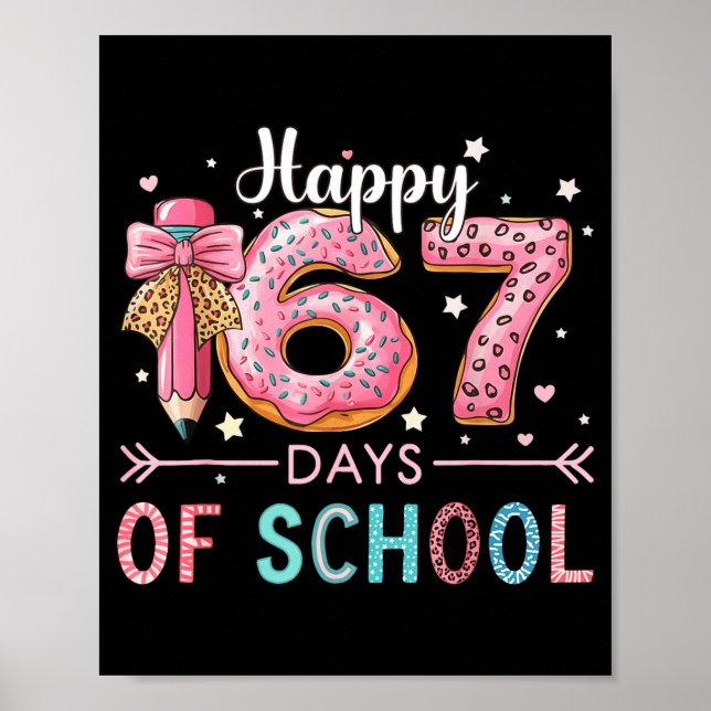 Poster Happy 67 Days Of School Six Seven Meme Boy Girl Te (Frente)
