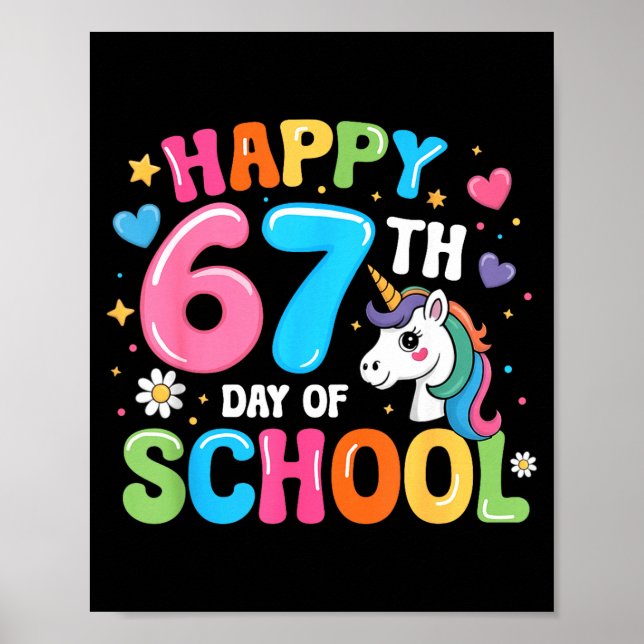 Poster Happy 67th Day Of School Teachers Students 67 Meme (Frente)