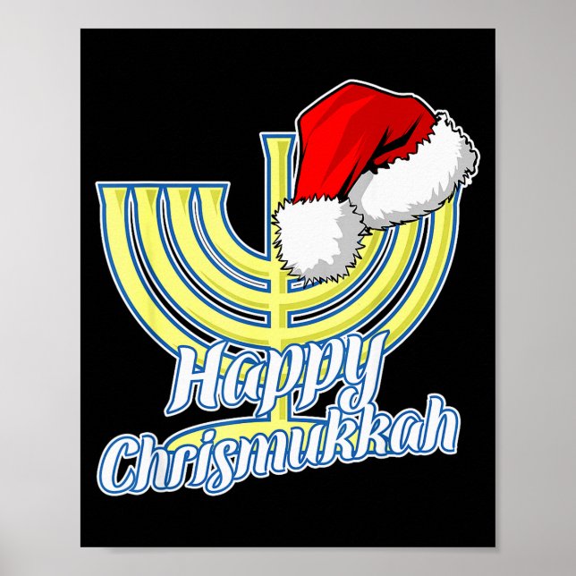 Poster Happy Christmukkah Hanukkah Christmas  (Frente)