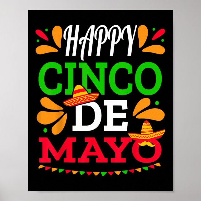 Poster Happy Cinco De Mayo Mexicano Fiesta 5 De Mayo Men  (Frente)