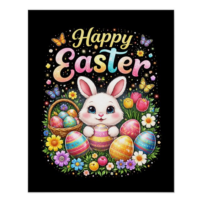 Póster Happy Easter Little Bunny (Frente)