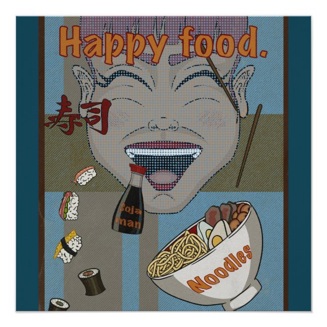 Póster Happy food (Frente)