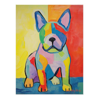 Póster Happy French Bulldog 02 - Kaori