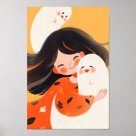 Poster Happy Girl and Ghost