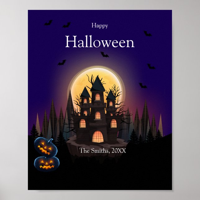 Poster Happy Halloween Castle (Frente)