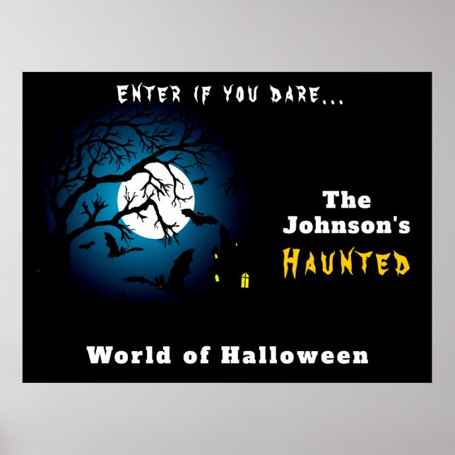 Poster Happy Halloween | Welcome to Scary Haunted House (Frente)