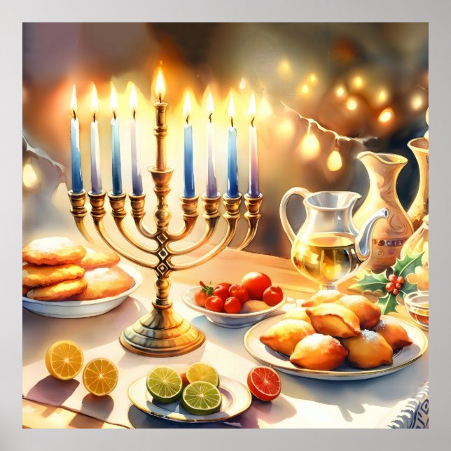 Poster Happy Hanukkah (Frente)