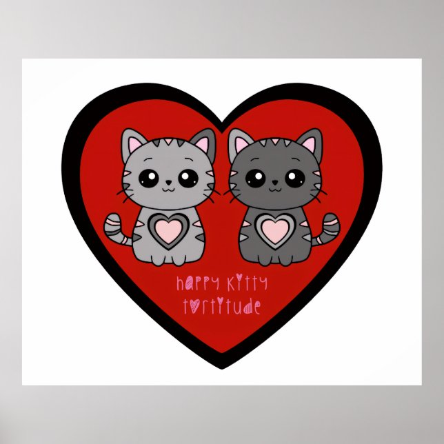 POSTER HAPPY KITTY 1 (Frente)