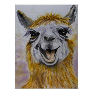 Póster Happy Lama