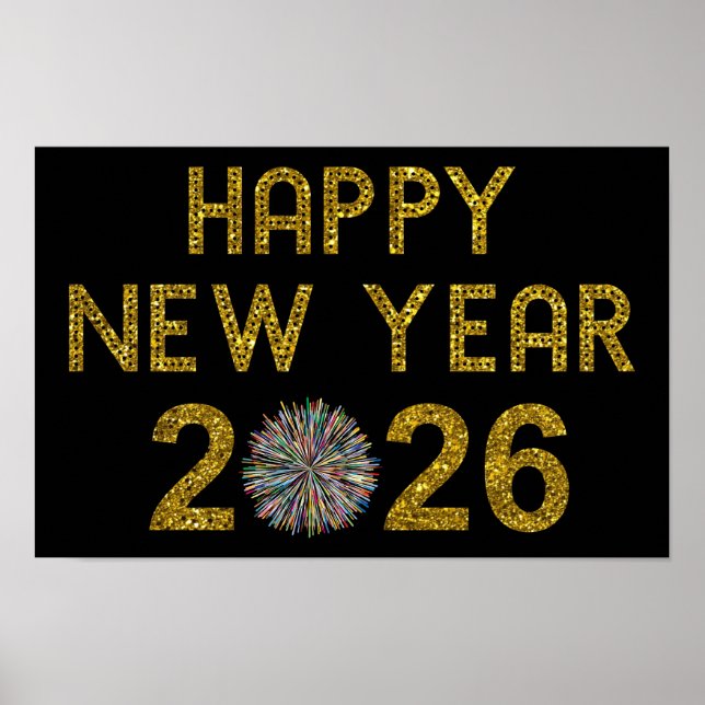 Poster Happy New Year 2026 (Frente)