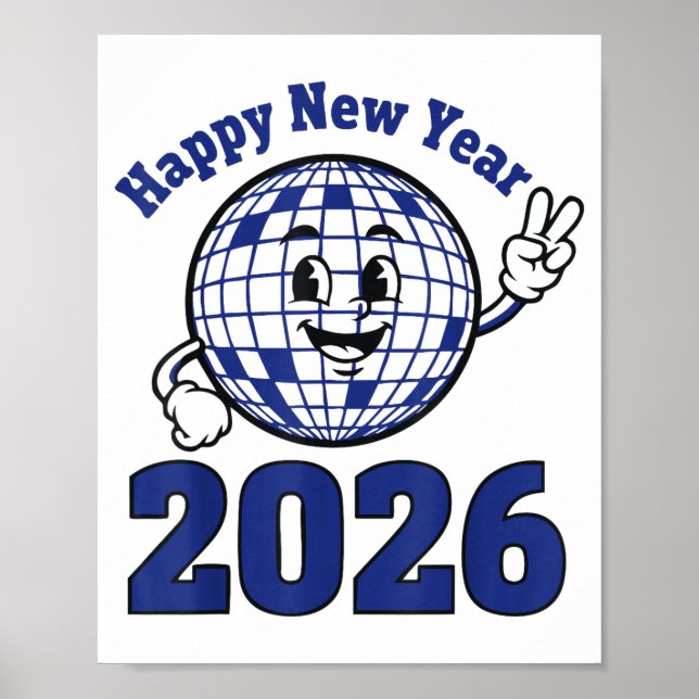 Poster Happy New Year 2026 Celebration Design  (Frente)