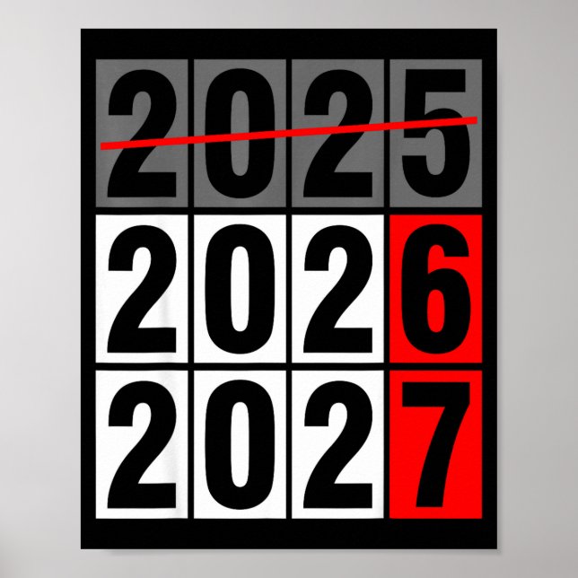Poster Happy New Year 2026 Coming Soon 2027 67 Meme Six S (Frente)