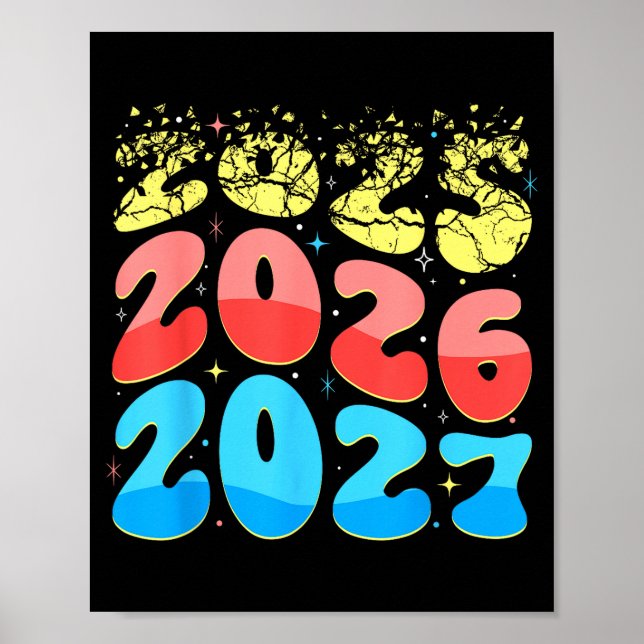 Poster Happy New Year 2026 Coming Soon 2027 Funny 67 Meme (Frente)