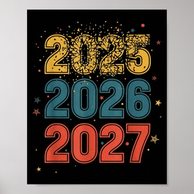 Poster Happy New Year 2026 Coming Soon 2027 Funny 67 Meme (Frente)