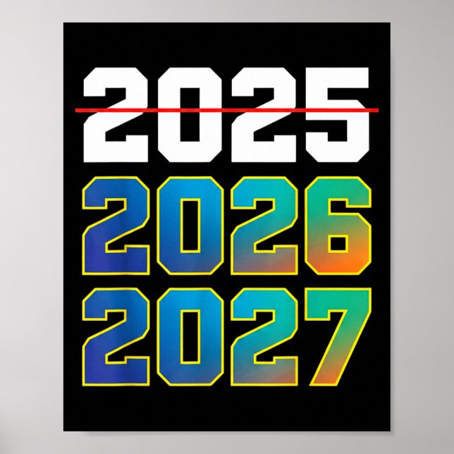 Poster Happy New Year 2026 Coming Soon 2027 Funny 67 Meme (Frente)