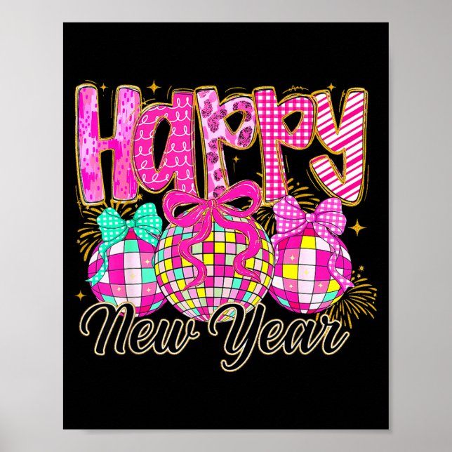 Poster Happy New Year 2026 Family Celebration New Years E (Frente)